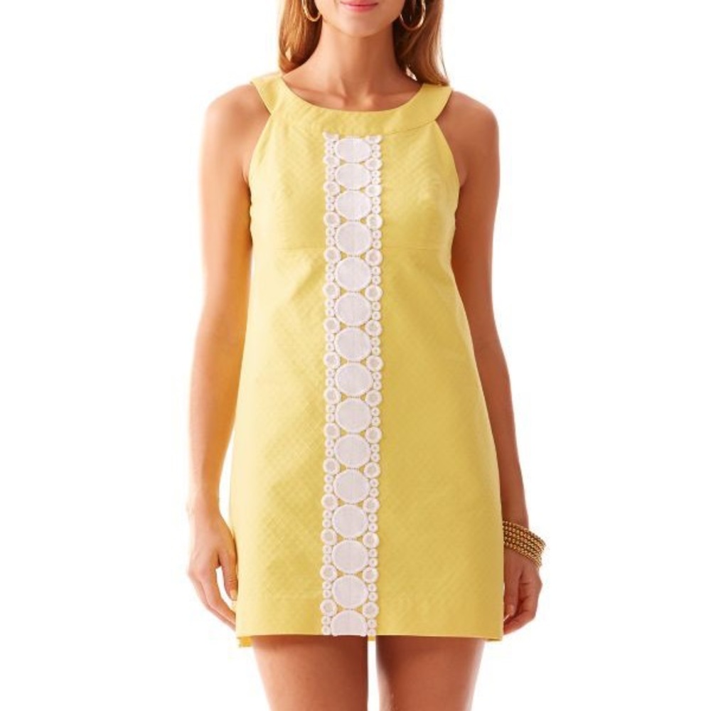 Lilly Pulitzer Yellow Jacqueline Shift Dress Size 00